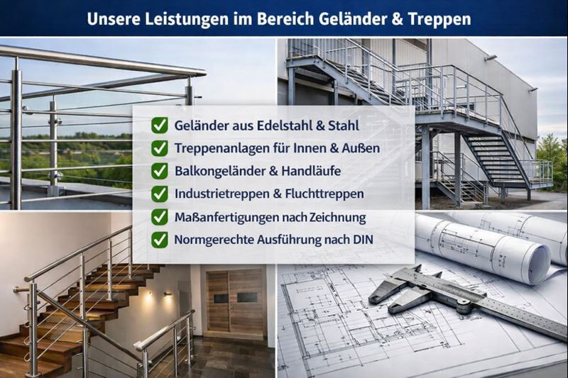 Edelstahlgeländer Detailansicht Metallbau Freital